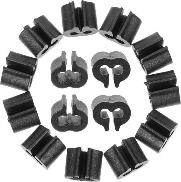 100pcs Black Non-Slip Chair Leg Covers Furniture Leg Pads Triple Clip Connector