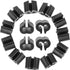 100pcs Black Non-Slip Chair Leg Covers Furniture Leg Pads Triple Clip Connector