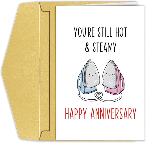 Happy 6th Anniversary Card, Iron Anniversary Gift for Husband or Wife, Sixth Wedding Anniversary Card