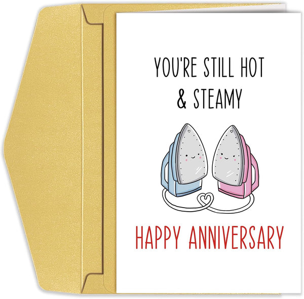 Happy 6th Anniversary Card, Iron Anniversary Gift for Husband or Wife, Sixth Wedding Anniversary Card