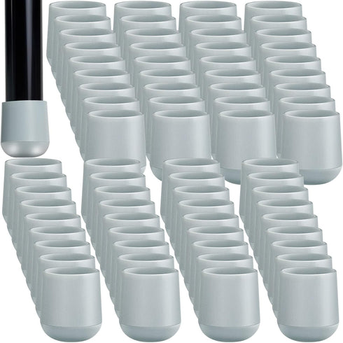 Jetec 72 Pieces 7/8 Inch Folding Chair Leg Caps Heavy-Duty Plastic Chair