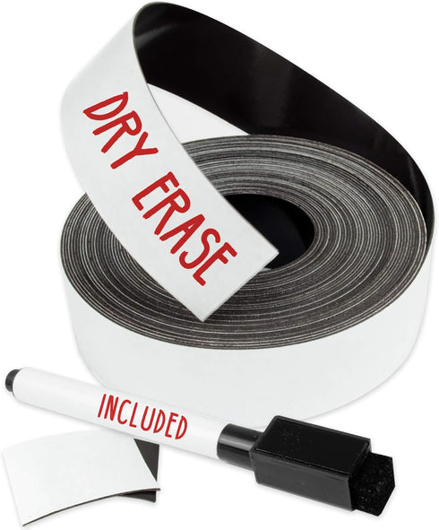 X-bet MAGNET Magnetic Strips, 1 Inch x 25 Feet, Blank Write On Magnets for Whiteboards and Crafts