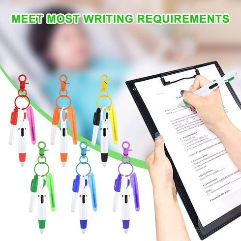 WXJ13 24 Pieces Mini Highlighter Nurse Pen Pack, 6 Tip Highlighter, 6 Retractable Ball Pen, 6 Permanent Marker,