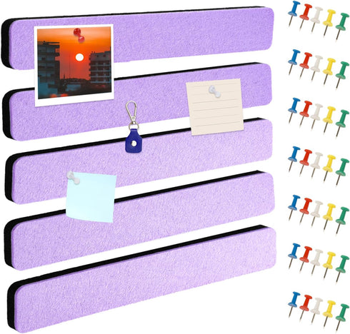 Bulletin Board Cork Board for Walls, Light Purple Pin Board for Office and School Use