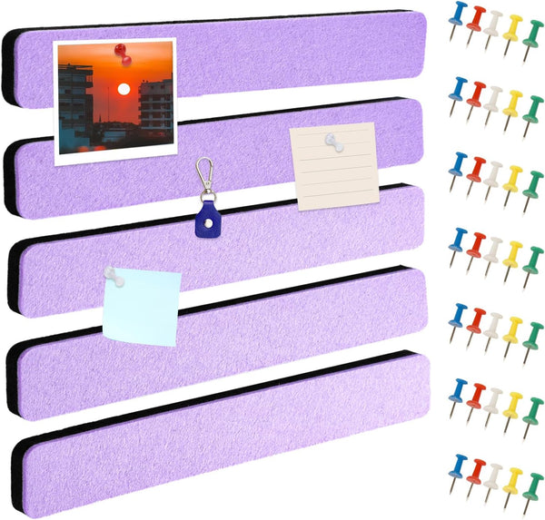 Bulletin Board Cork Board for Walls, Light Purple Pin Board for Office and School Use