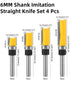 XWHLXY 4 Set 1/4'' 1/2", 3/8", 3/4", 1", 1.5" Pcs Pattern Flush Trim Router Bit Shank, Top Bearing Flush Cut Trim