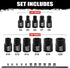 11PCS Female Torx Socket Set, E-Torx Socket Set with Rail,1/4" and 3/8" Drive, Female External Star Socket Set E4 - E20 Torque Socket Set by WIILDIS