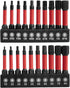 Generic Impact Allen Wrench Drill Bit Set, 20 Pieces, Hex, S2 Steel, Red,