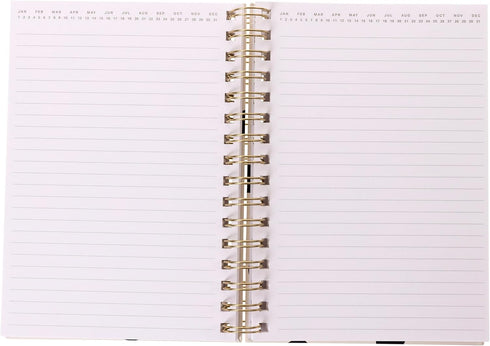 Graphique Hardbound Spiral Journal | Polka Dot Design | Premium Paper | Notebook | Diary | Lists | Record Month and Date | Great Gift | 160 Ruled Pages | 6.25” x 8.25”