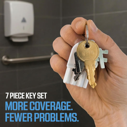 Set 7 1100, 2055, 74, 770301, E114 Universal Paper Towel Dispenser Key - Pcs Compatible with Tork SCA Bradley Janitor