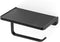 Linkaa Wall Mount Toilet Paper Holder with Shelf Matte BlackZinc Alloy Toilet