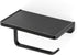 Linkaa Wall Mount Toilet Paper Holder with Shelf Matte BlackZinc Alloy Toilet