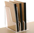 SANRUI Desk Organizer, Acrylic Magazine File Holder with 3 Vertical Compartments, Clear File Sorter for Office Home