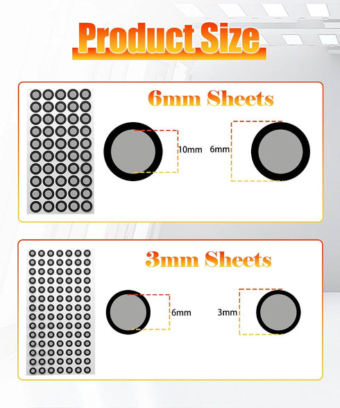 Generic 1544 3D 3D Dots(6mm *1250 &3mm *294) Pcs Scanning Marker for Scanner,High Reflective Marking Points