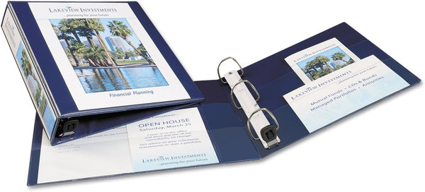 Avery 79805 EZD Nonstick View Binder, Navy, 1-1/2-Inch Capacity, 8-1/2-Inch x 11-Inch