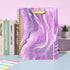 Sooez Clipboard Folio with Refillable Notepad and 10 Storage Pockets for Letter Size, Cute Portfolio for School Office