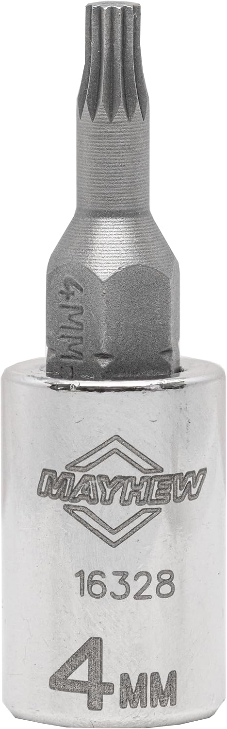 16024 Set, 9-Piece Mayhew Tools Triple Square Socket Bit Chrome Plated