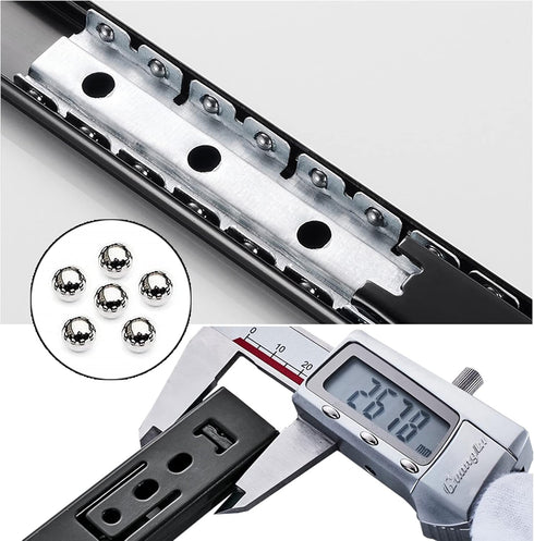 V3VOGUE Side Mount Drawer Slides - Linear Slide Bearing,Very Strong and Smooth,Strong and Forceful,Metal Drawer