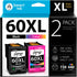 Smart Ink Remanufactured Ink Cartridge Replacement for HP 60 XL 60XL (Black & Color Combo Pack) for Deskjet Printers