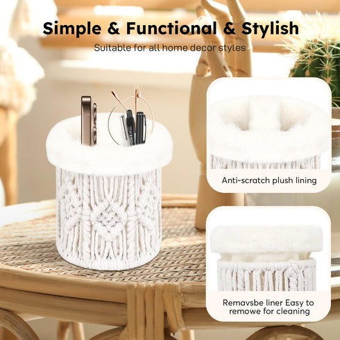 2 1 Double Plush Lined Glasses Holder Stand & in Eyeglass Holder for Nightstand Desk Table Storage Organizer