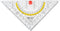 Kum 22cm Crystal Clear Acrylic Technical Compass Triangle