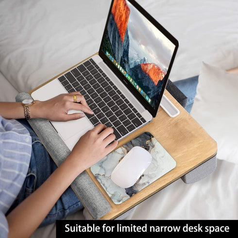 Audimi Small Mouse Pad 6 x 8 Inch - Thick Mini Mouse Pad for Laptop Wireless Mouse, Portable & Washable (Grey Marble)