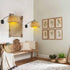 Natural Rattan Wall Sconce, Mini Bamboo Wall Light Fixture, Handmade Boho Rattan Light, Farmhouse Light Fixtures