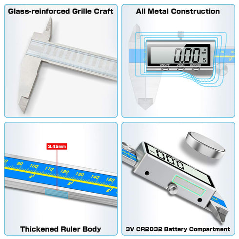 Caliper Measuring Tool, Digital Caliper for Jewelry, Industrial Quality Precision Micrometer