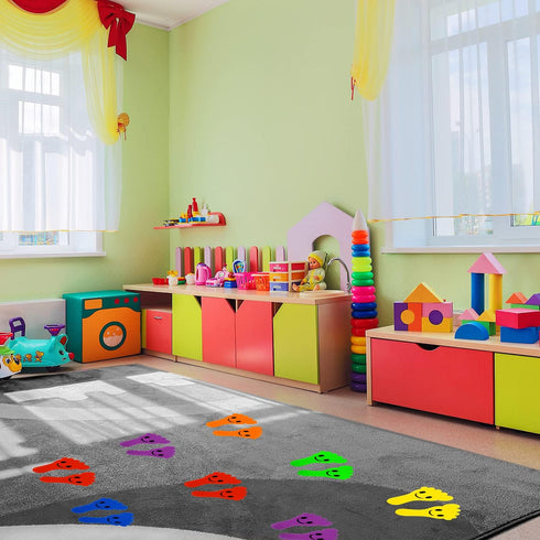 IKAYAS 48 Pcs Carpet Circles - Carpet Spot Markers for Classroom, 6 Colors Carpet Marker Spots