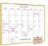 Dry Erase Monthly Calendar Whiteboard, 13"x 17" Gold Aluminum Frame, Magnetic White Board for Wall Office/School/Home, Hanging Board for Decoration/Kitchen Grocery List by Okydoky