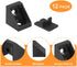 12Pcs 90 uxcell Plastic Corner Braces, Degree Corner Bracket, Right Angle Corner Support Brace, Shelf Board Holder