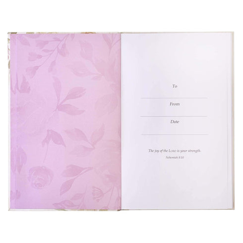 Christian Art Gifts Flexcover Journal, For I Know The Plans – Jeremiah 29:11, Floral Inspirational Notebook, 128 Lined
