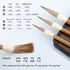 QingYi Chinese Calligraphy Brush, Weasel Hair Sumi Brush for Font 7-12cm, Seal/Clerical/Regular/Running/Cursive Script