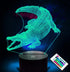 Jinnwell 3D Crocodile Night Light Lamp Illusion Night Light 16 Color Changing Table