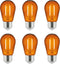 Sunlite 40975 LED S14 String Light Bulb, 2 Watts (25W Equivalent), Medium E26 Base, Transparent, 6 Count