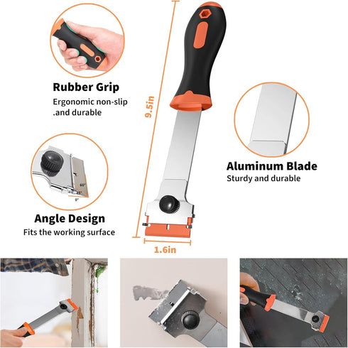 Set, 4 Pack 30 30 Razor Blade Scraper Tool Paint Scrapers with Plastic & Metal Blades, Safe Non-Scratch Glass Scraper