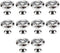 SANCHAKOU Crystal Handle Knobs 10 Pcs Single Hole Pearl Cabinet Coffee Table Drawer