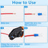 200 Pcs Insulated Fork Spade U-Type Wire Connectors, 16-14 AWG M4 Electrical Crimp Terminals