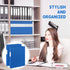 Henoyso 16 Pcs 1/2 Inch Blue 3 Ring Plastic Binder for School Office Home