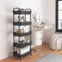 Calmootey 5-Tier Rolling Utility Cart with Drawer, Multifunctional Storage Organizer for Kitchen, Bathroom, Office,