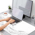 Black and White Large Mouse Pad, Japanese Sea Wave White Desk Pad for Keyboard and Mouse, Non-Slip Rubber Edge