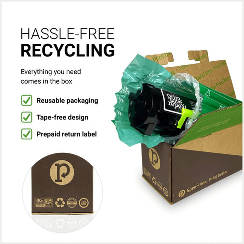 Print.Save.Repeat. Lexmark 801SK Black Remanufactured Toner Cartridge for CX310, CX410, CX510 Laser Printer