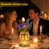 BVI BOOMERVIVI 3-Color Dimmable Flower Crystal Table Lamp, Small Night Light, Rechargeable Cordless Touch Lamp
