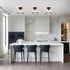 Zlepmlla Hammered Glass Ceiling Light, Black Semi Flush Mount with Glass Shade, Farmhouse Light Fixture for Hallway
