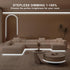 Olaholii 16.4ft 6500K Ra93+ Dimmable COB Led Strip Light with Remote, Bright Daylight White Led COB Strip Light, White