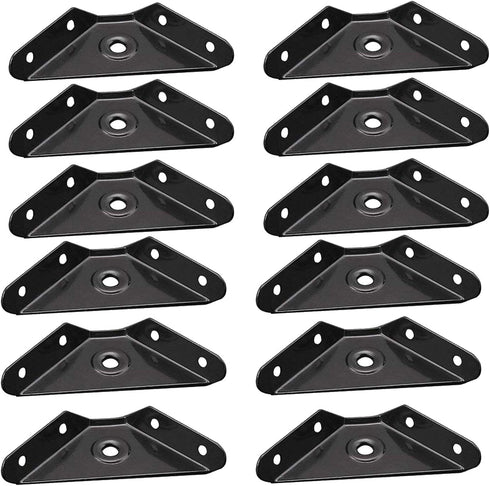 HOWDIA 12 Pcs Steel Corner Braces Joint Trapeziform Angle Code Brackets |