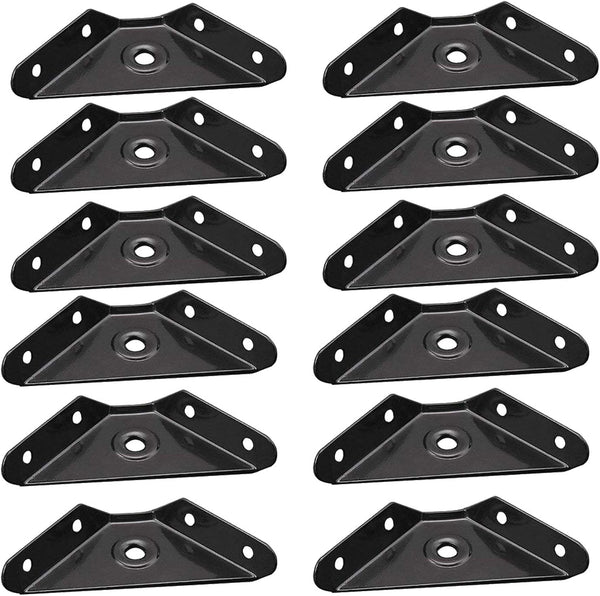 HOWDIA 12 Pcs Steel Corner Braces Joint Trapeziform Angle Code Brackets |