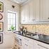 Yoillione 3D Mosaic Tile Sticker - Removable Wallpaper Tile, Yellow PVC Square Decorative Vinyl Tile Decals, 4 Sheets