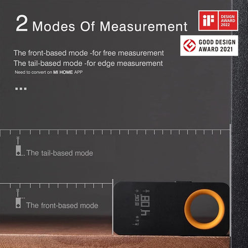 98Ft 2mm HOTO Laser Measuring Tool, Pocket-Size Laser Tape Measure Accuracy, USB-C Rechargeable, OLED Display, Ft/M/