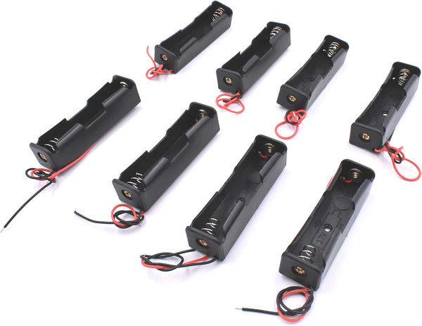 Art&Beauty Pack of 8 Wire Lead Battery Storage Box Case Holder for 18650